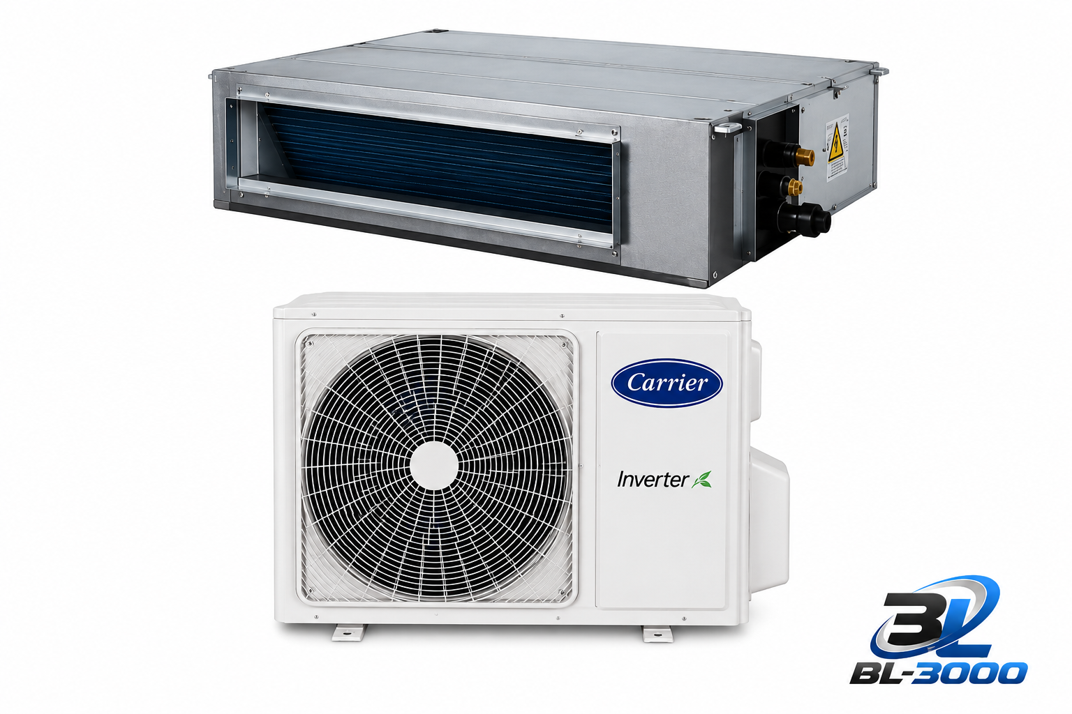 Climatiseur Gainable Carrier Inverter 18 000 BTU R32 – Chaud  Froid