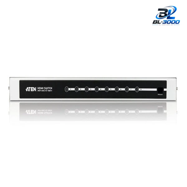 8-Port HDMI Switch. IR & RS232 Remote Control - Vue 2