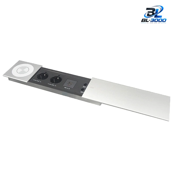 Prise d'alimentation de bureau avec chargeur sans fil