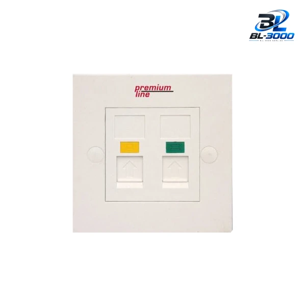Prise 86*86, 2 Ports